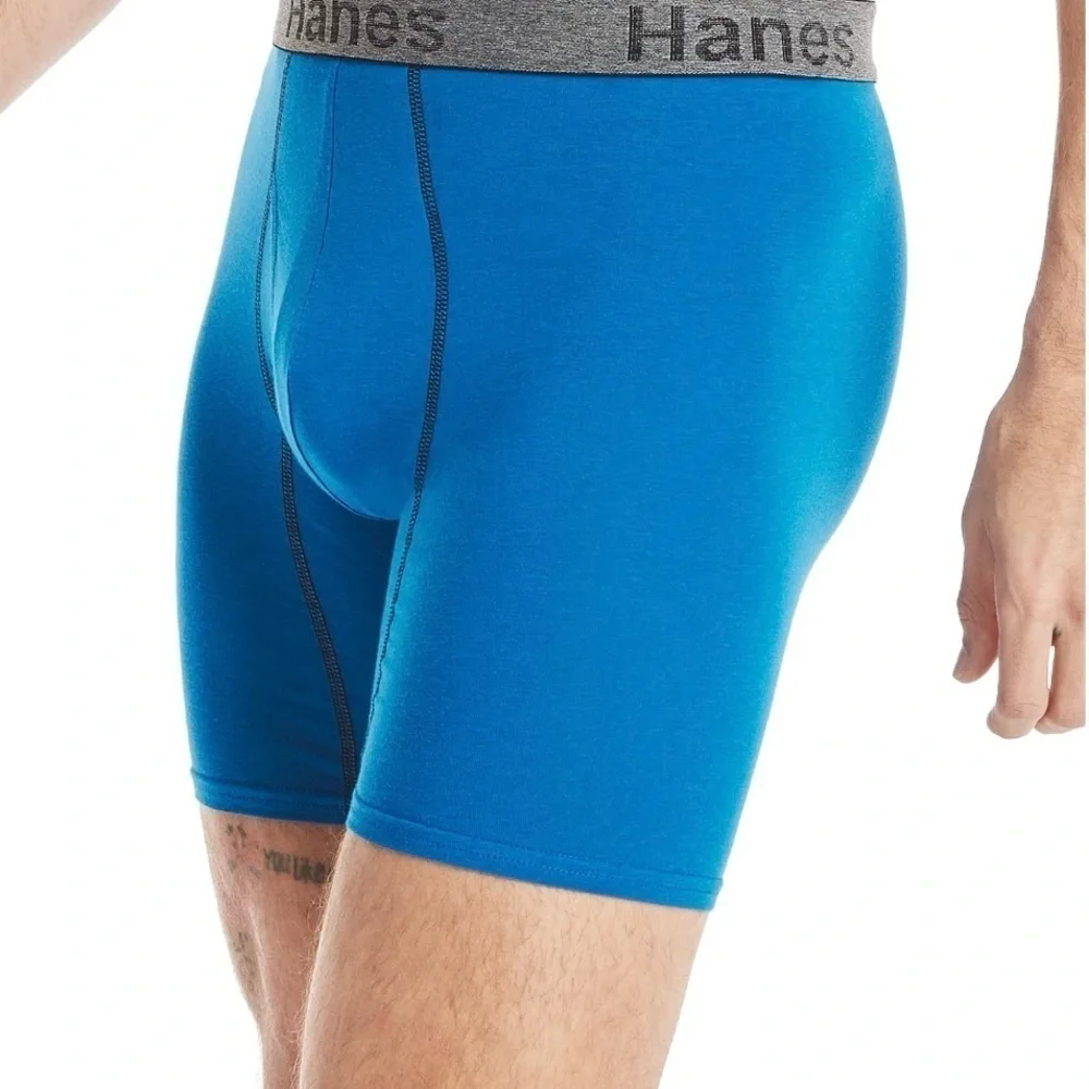 Hanes Men's Comfort Flex Fit Ultra Soft Cotton Stretch Boxer Briefs, 3 Pack, x 2